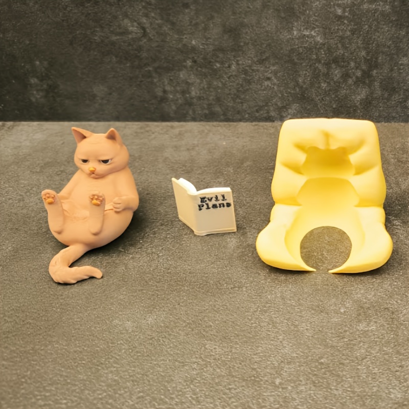 TEMU Statue - Plastic Book-themed Figurine Suitable For / Decor, Miniature Shelf Decoration For, Office,, Library - Plastic Suitable For Room Types
