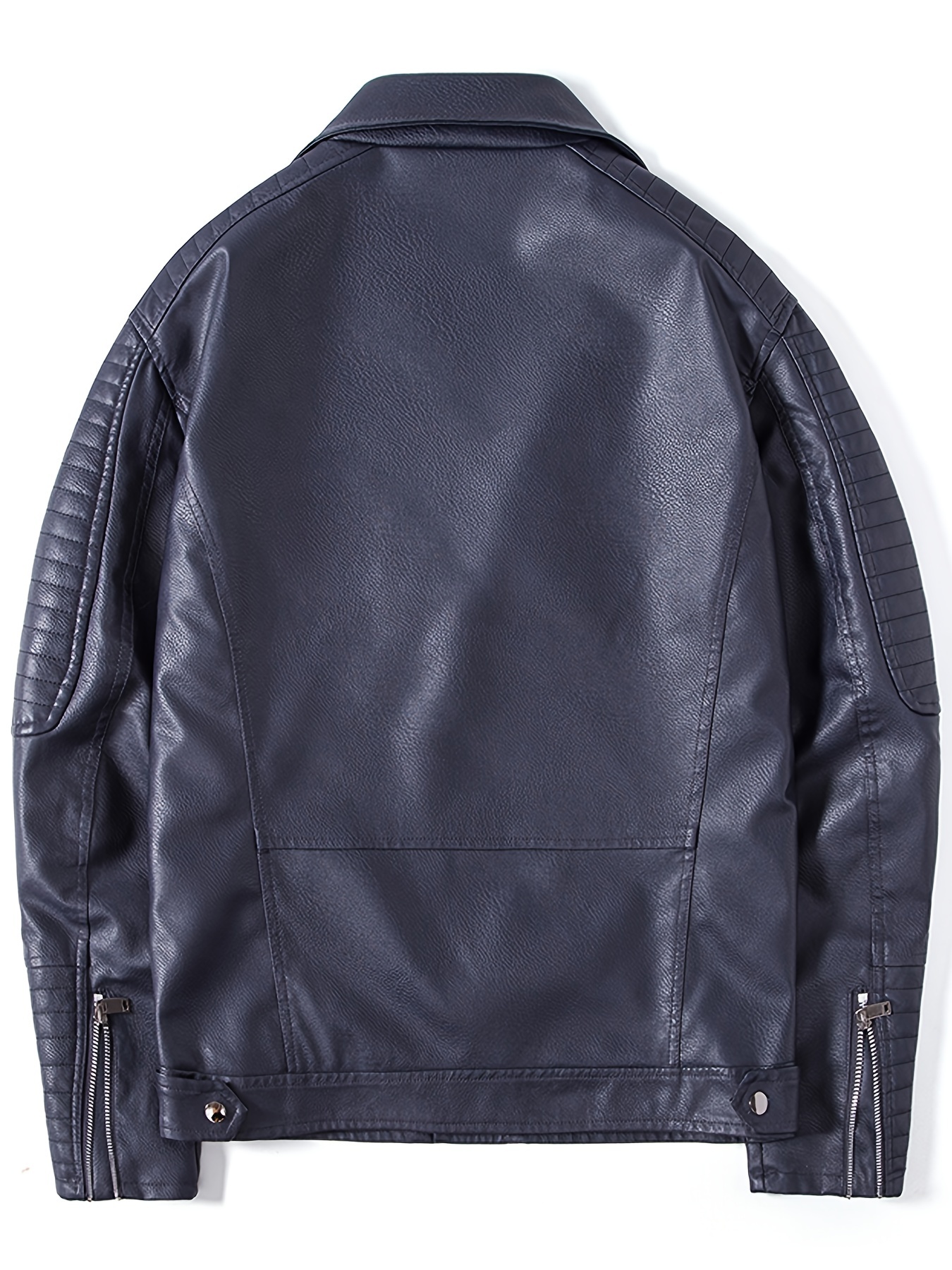 Camphor wood zipped leather sport jacket Camphor wood