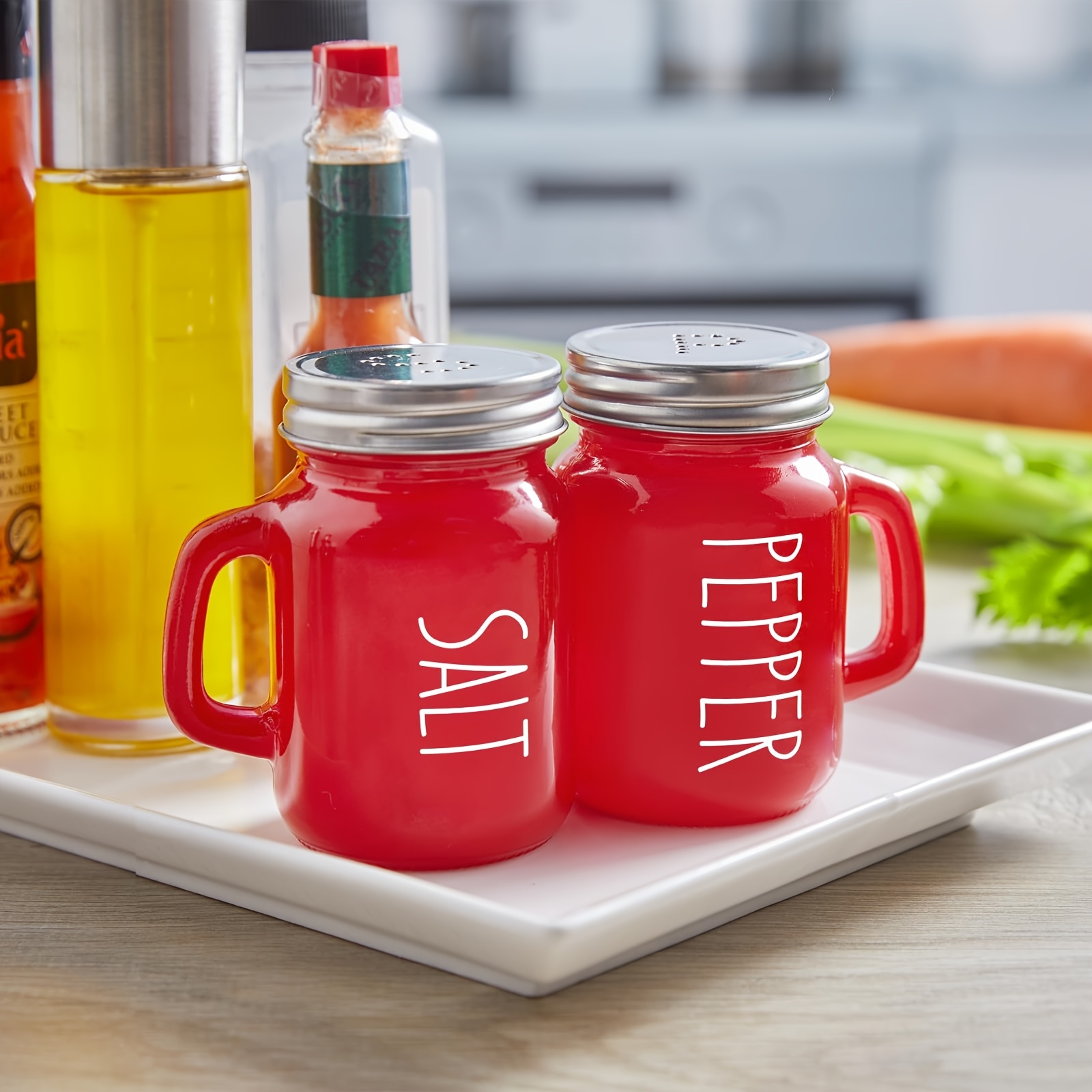 Duo Salière Et Poivrière En Inox Avec Fond Verre - 120ml - Style Moderne Pour Cuisine Et Table