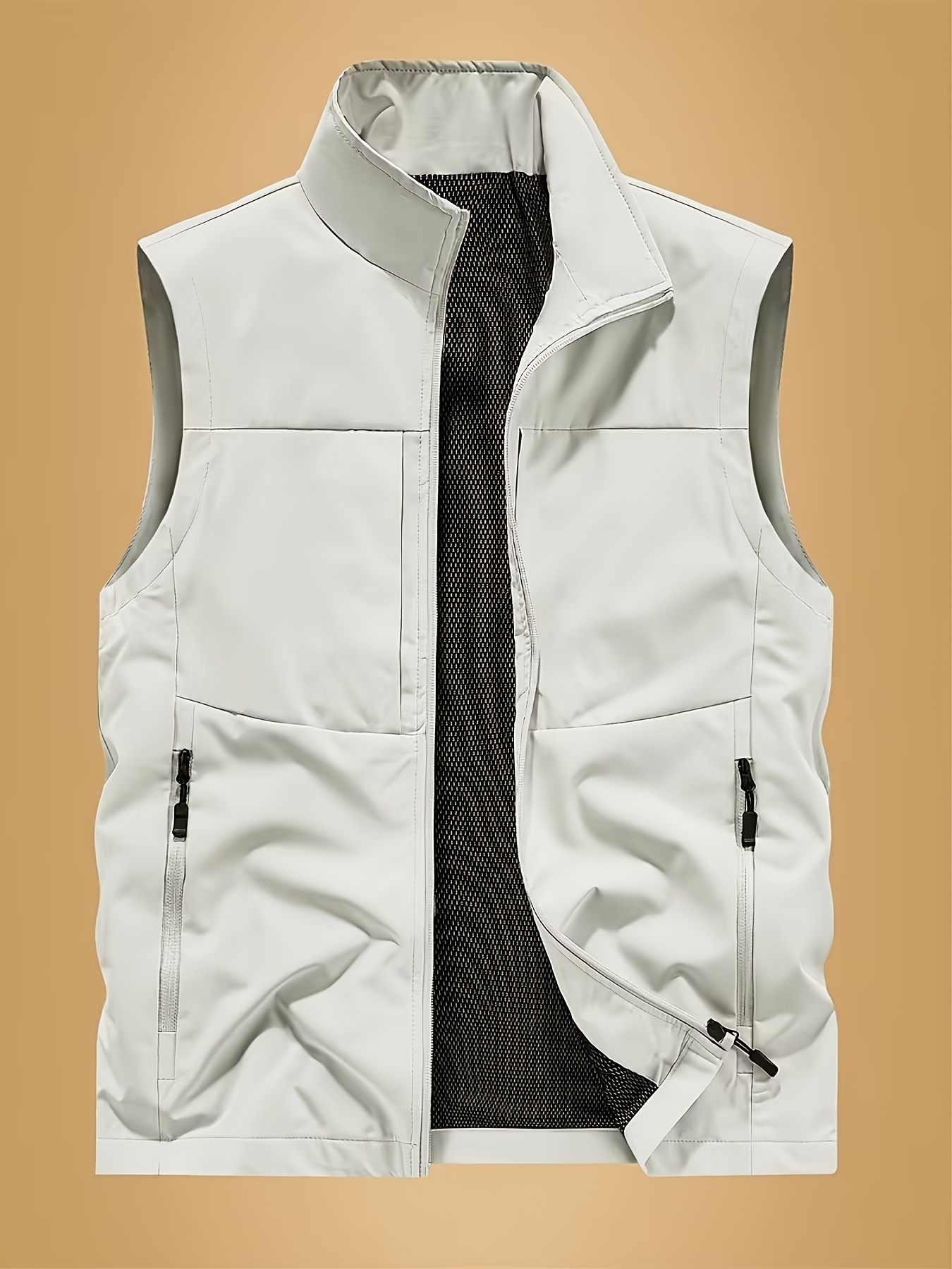 high quality casual outdoor multi pocket solid color vest for spring autumn and summer