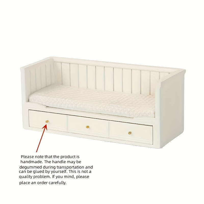 1:12 Dollhouse Miniature Furniture Bedroom Micro Scene Model Bed