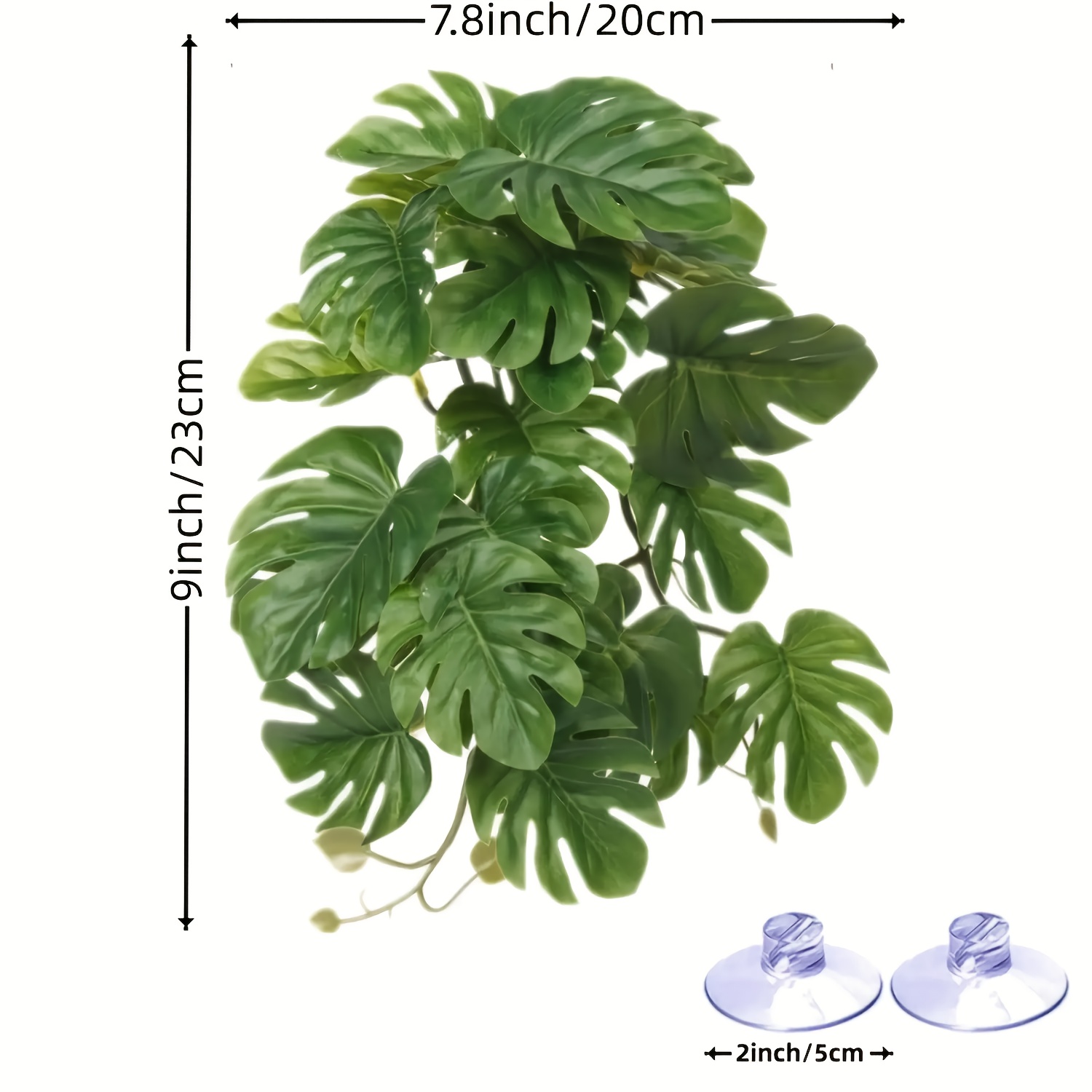 Image of Realistic Artificial Plants With Suction Cup Climbing Vines, Suitable For Reptile And Aquariums - Decor For Of Corytopholis, Geckos, , Frogs, Etc., Aquarium Shelter And Glass Jar Decoration