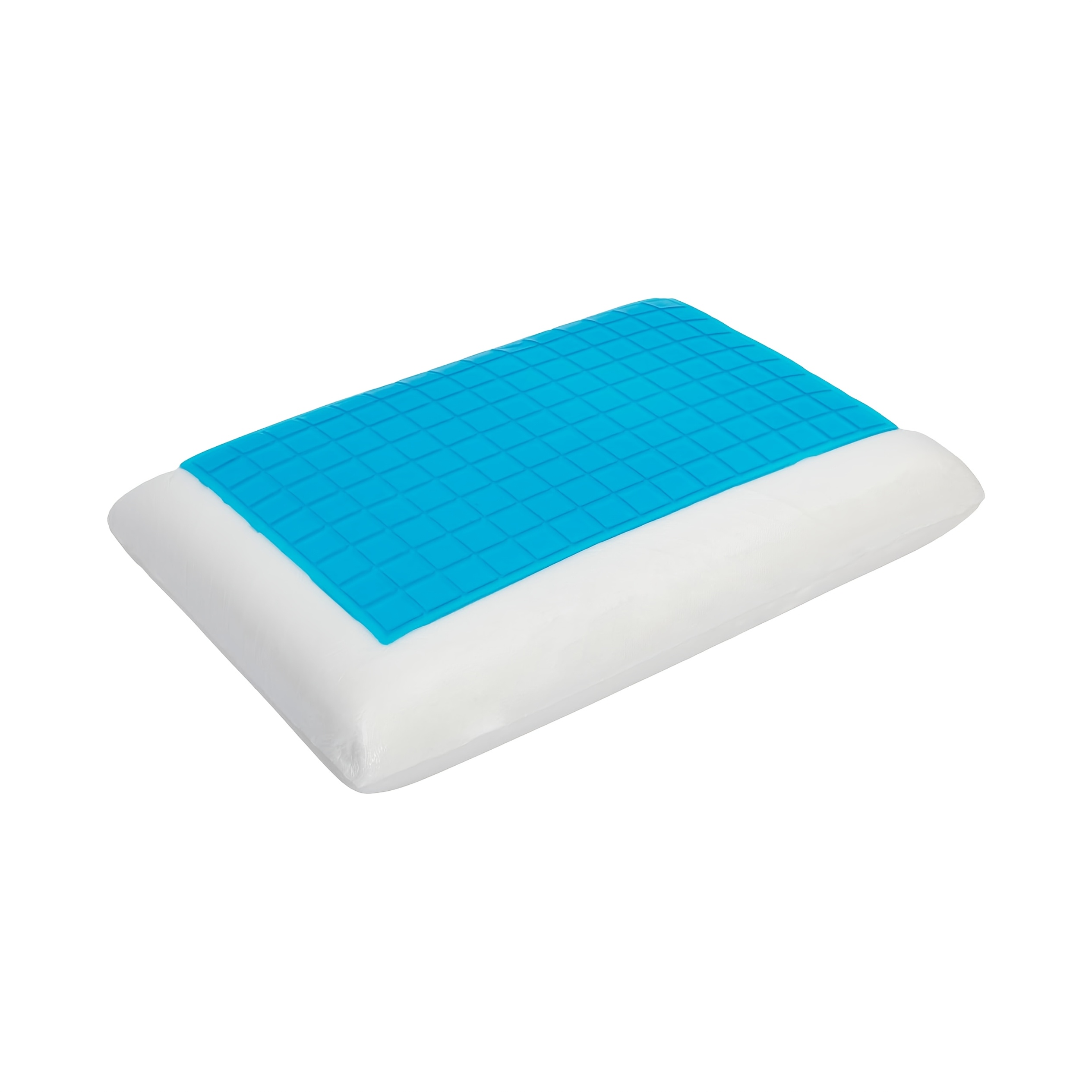 orthopädisches kühlkissen für seitlich/rücken/bauchschläfer - gel-infusiert mit abnehmbarem waschbarem bezug, ergonomische nacken- & wirbelsäulenstütze, atmungsaktives blaues schlafkissen für heißeschlafende, kühle kissen zum schlafen, elegantes gusseted design