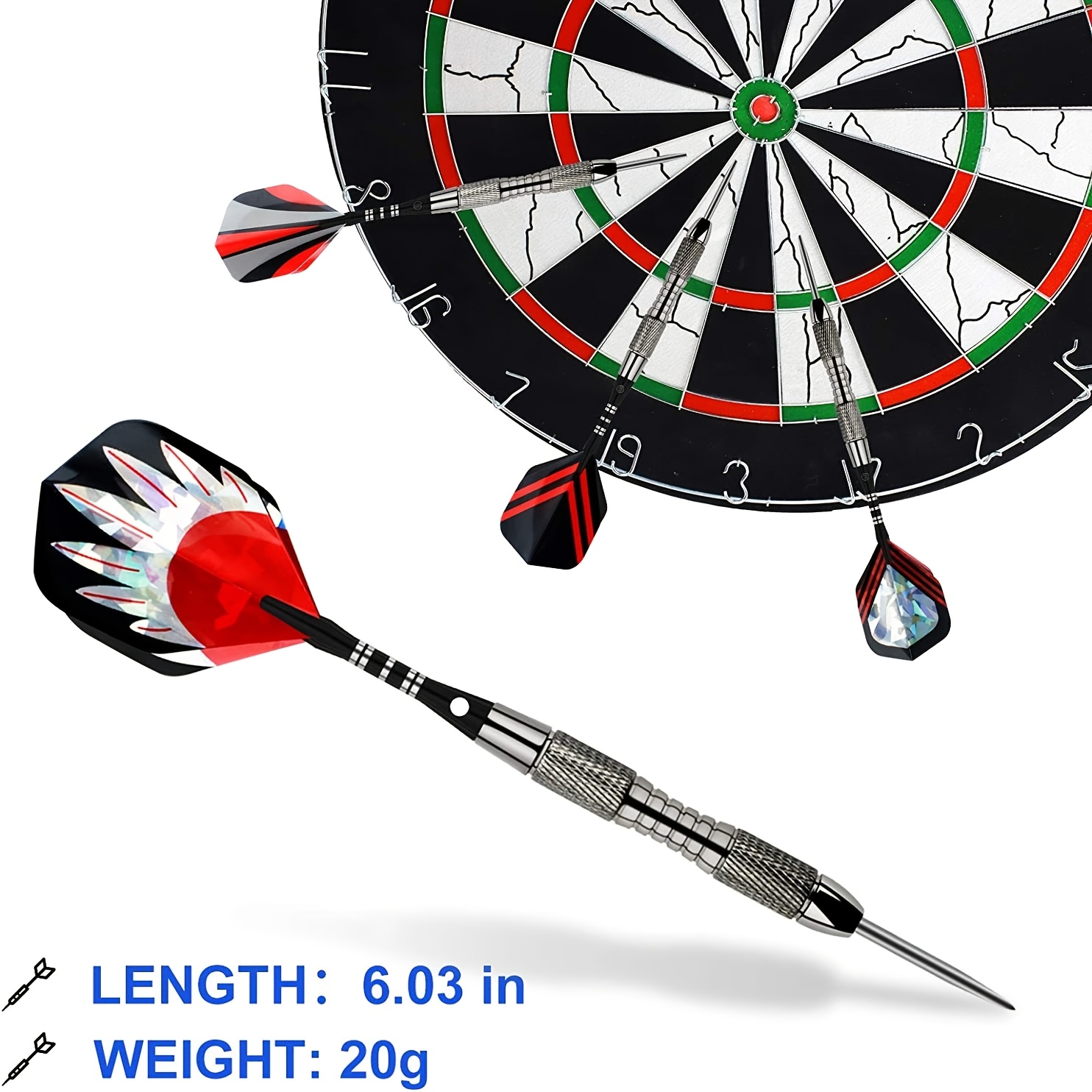 Professional 12pcs Dart Set with Hard Tip Tungsten Darts