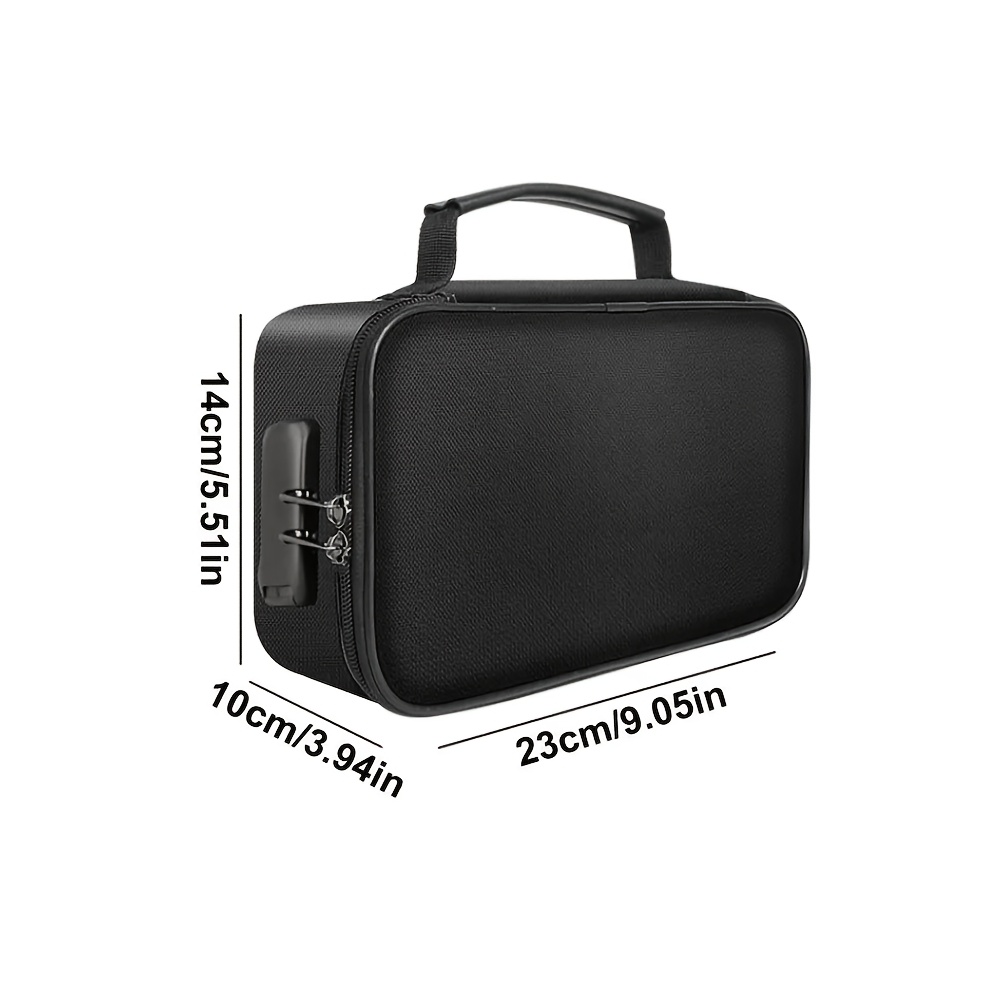 TEMU Small Fireproof Handbag -fireproof And High Quality Organizer For Passport, Id, Cash, Small Items, Keys, Bank Cards, Portable Travel Storage Bag