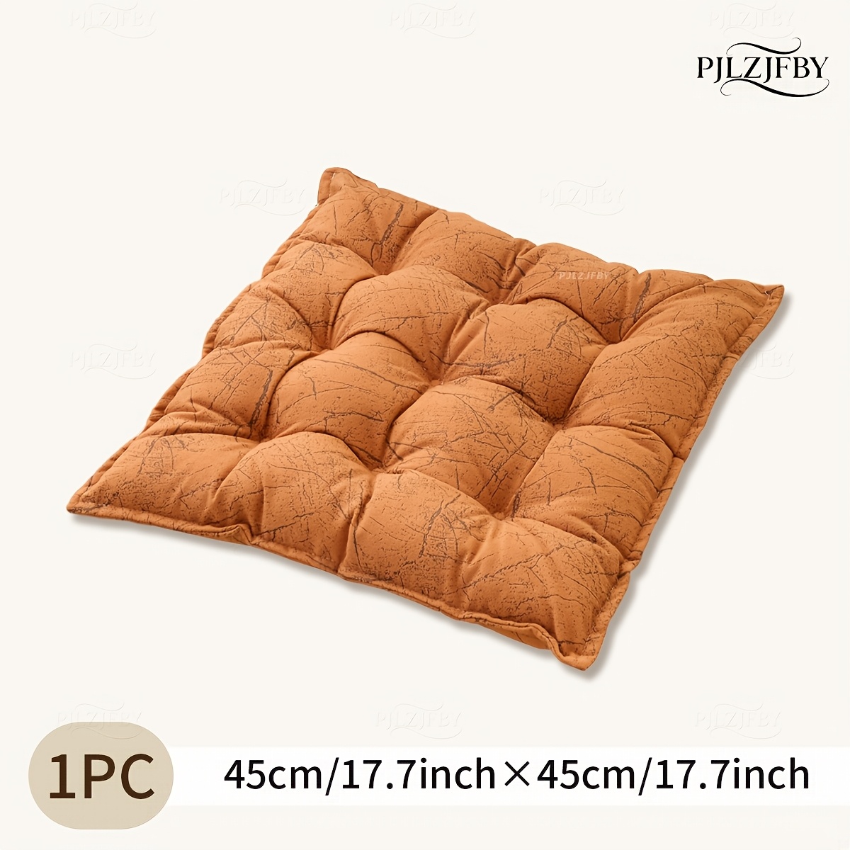 TEMU 1 coussin épais à texture marbrée, idéal pour cour extérieure, lavable, rembourrage en polyester, avec fixation, lavable non, coussin de