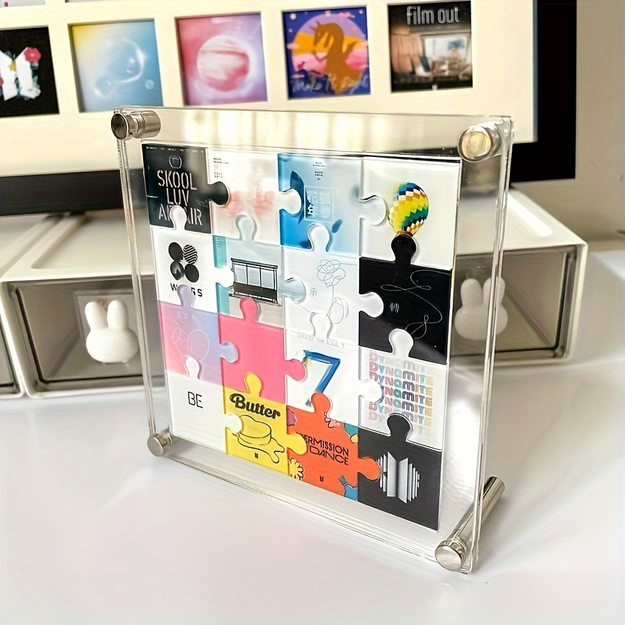 

Kpop Elegant Acrylic Album Cover Display Stand - Perfect For Desk & Bedroom Decor, Ideal Gift For Friends, Sisters, And Colleagues On Christmas Or Birthdays