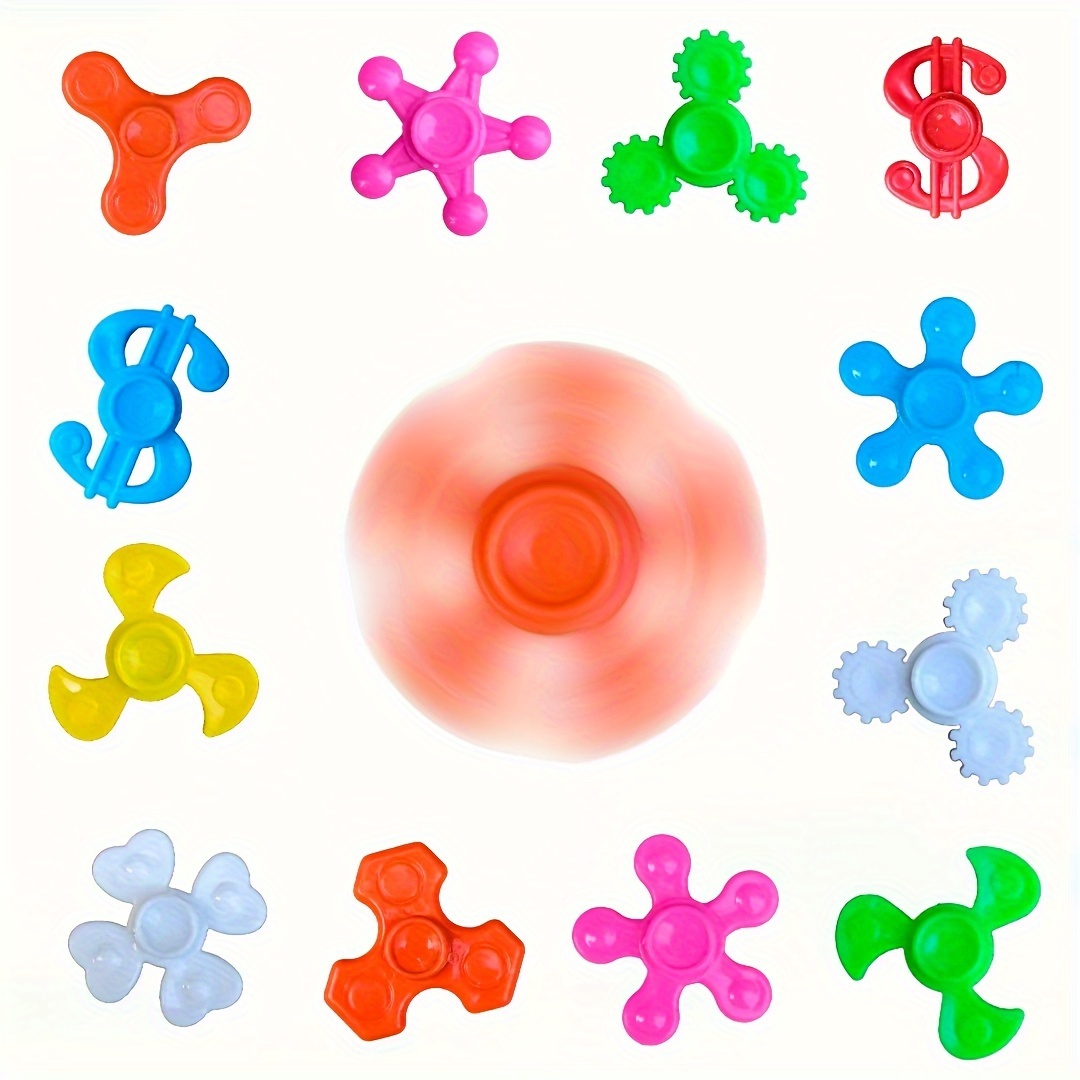 

30pcs Mini Fidget Spinners, Plastic Gyro, Educational Toys, Multi-shape Sensory Fingertip Toys - Party Goodie Bag Fillers
