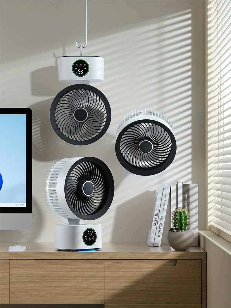 5-speed automatic left and right adjustment of wind direction, ultra quiet high wind speed suitable for outdoor/indoor/travel convenience, easy to carry mini fan for student office cooling, extendable shaking head, fast USB desk fan (without plug)
