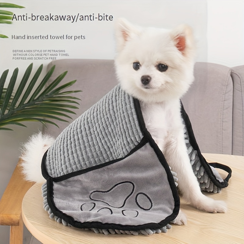 New Pet Absorbent Bath Towels, Thickened Gloves for Pet Scrubbing, Cat and Dog Absorbent Towels, Cat and Dog Cleaning Products