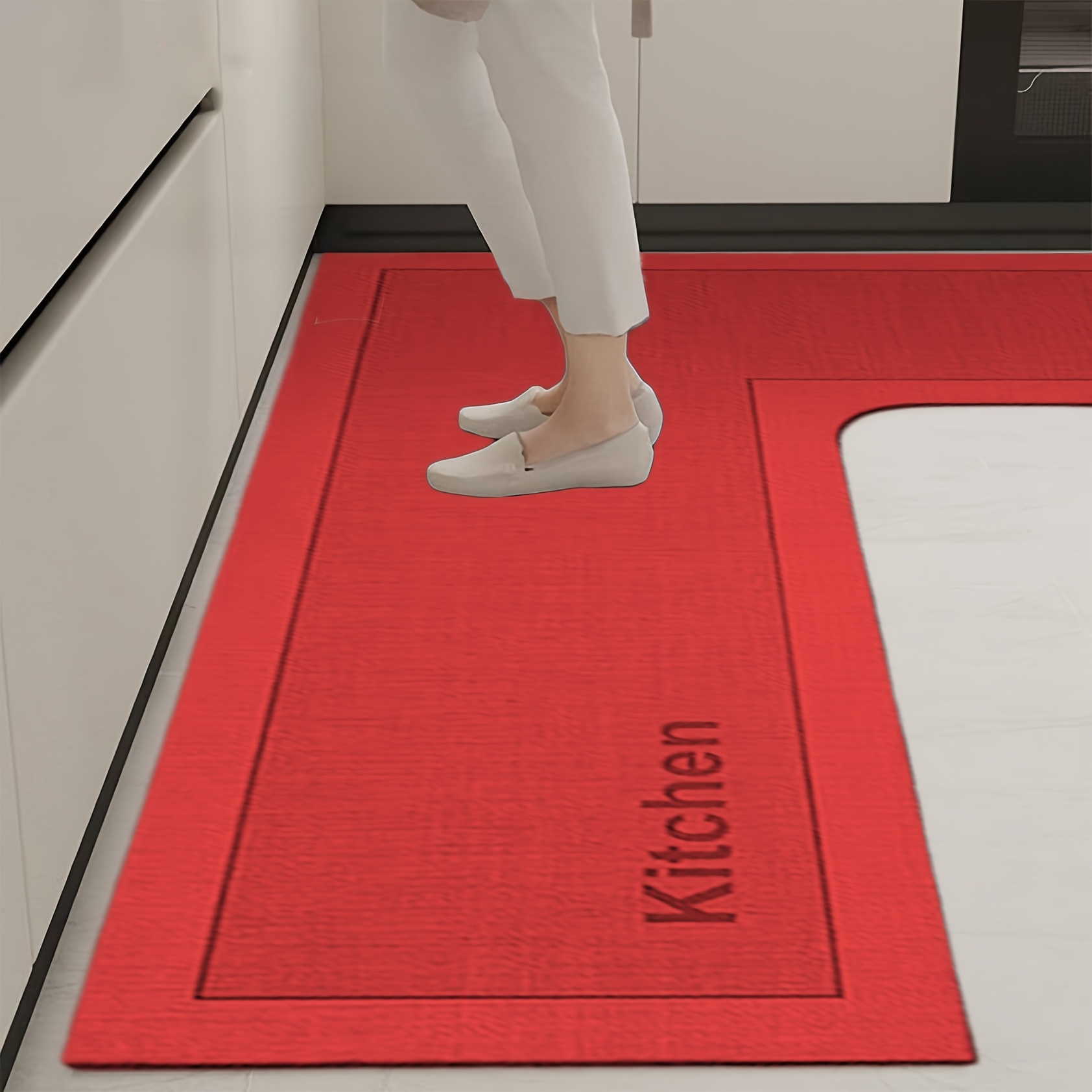 TEMU Bathroom Rug, L-shaped Bath Mat, Non Slip Corner Shower Mat, Water Absorbent Soft Bath Rug, Washable Rug Carpet For Square Shower, Tub, Bath