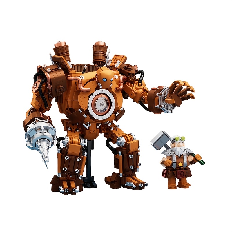 Image of With Original Box 1777pcs Home Decoration Beautiful Building Block Assembly Model For Christmas Halloween Birthday Gift, Imb30704 Steam War- Modular Building Toy For Valentines Gifts.