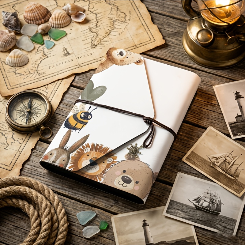 TEMU Album A5 autocollant fonctionnel Lion, Abeille, , 40 feuilles