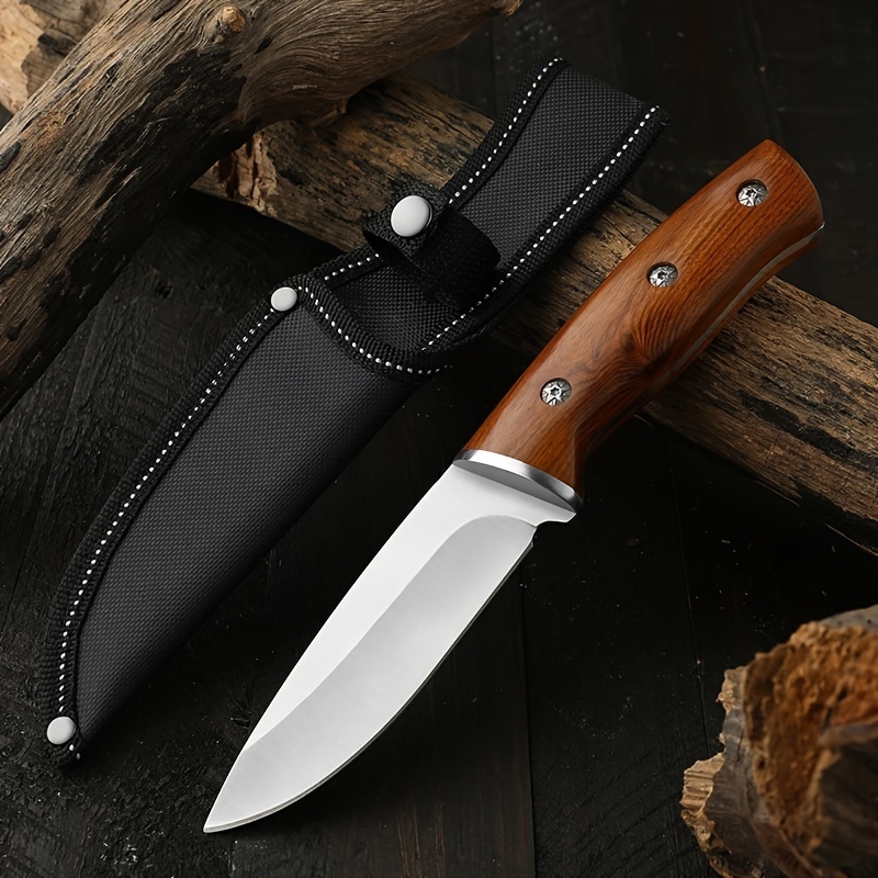 

1pc Sharp Fruit Knife, Outdoor Stainless Steel Carving Knife, Suitable For Outdoor Hiking Knife