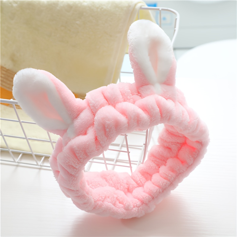 TEMU Cute Bunny Headband, Face Wash, Makeup, Mask Tie Hair Band, Hair Grooming, Keeping Your Hair Tidy