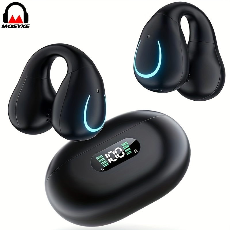 

Open Ear Clip Wireless Earplugs Bt 5.3, Sports Earphones Built-in Microphone With Ear Hook And Ear Hook, Wireless Charging Box