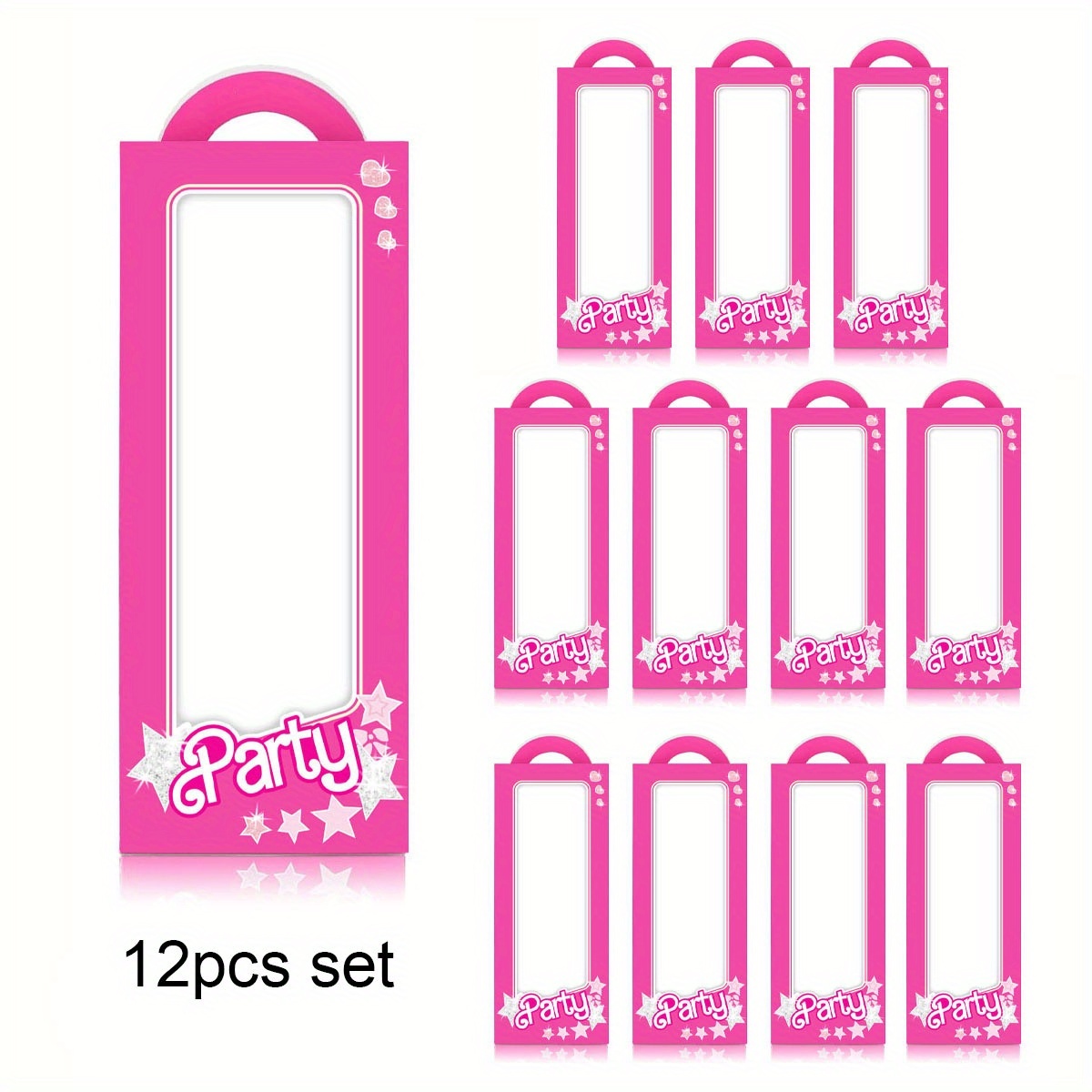 TEMU 6/12pcs Favor Boxes, Props Pink Gift Boxes, Built-in Party Favors And Candy Bags, Suitable For Bachelorette Birthday Party Decoration Supplies,