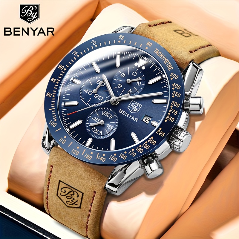 sachin and babi light blue dress OLEVS Mens Watches,Leather Watch for Men,Gold Plated Case Analog Quartz  Fashion Business Dress Watch Luminous Waterproof Casual Male Wrist Watches  Reloj para Hombre
