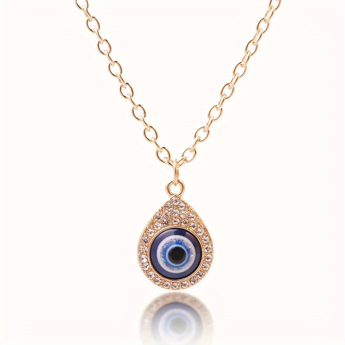 Vintage Hamsa Hand Pendant Necklace with Eye Charm - Celestial Symbol Theme