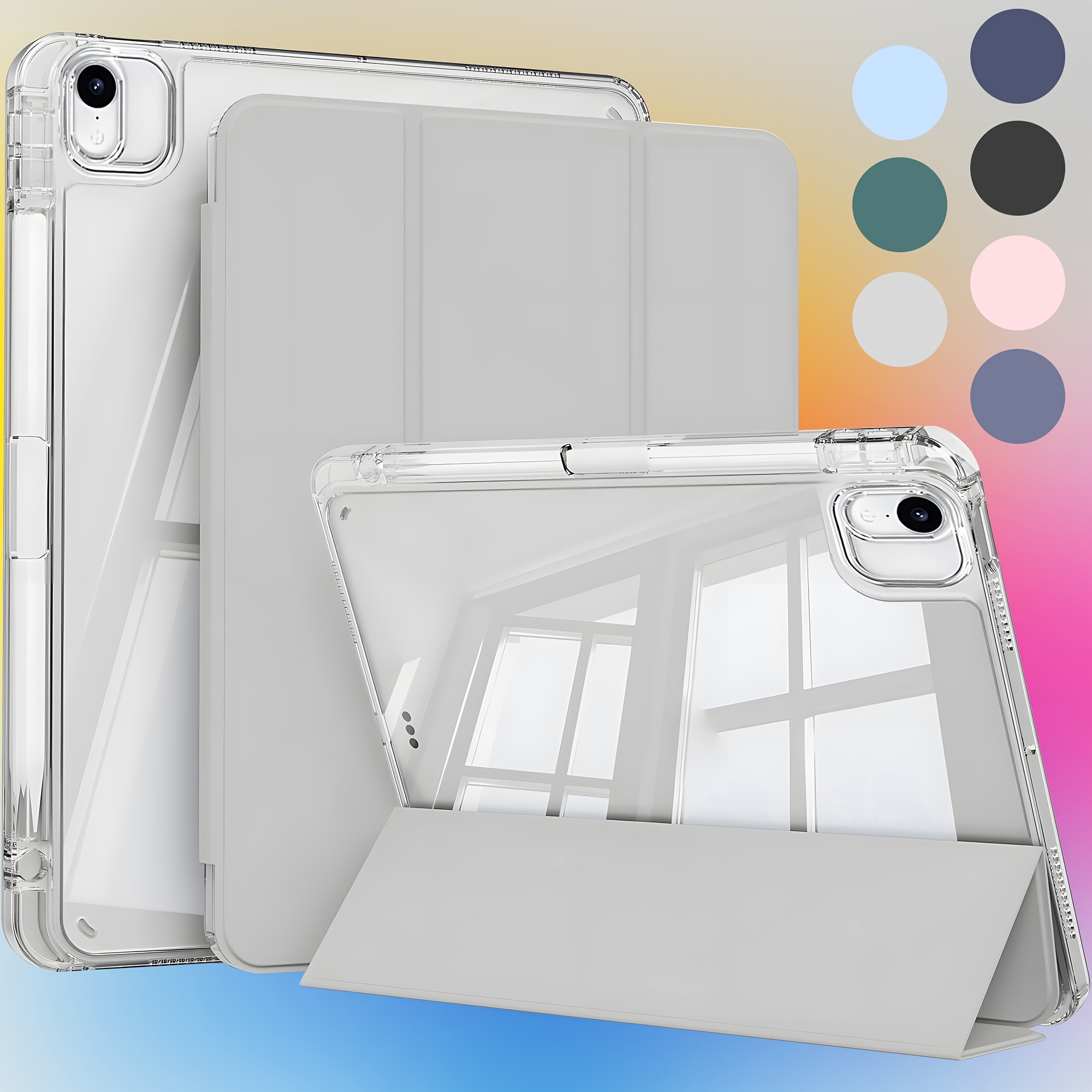 Ovitek za iPad 11. generacije (A16) č Popolnoma pokrivajoč akrilni ovitek 11-palčni 2025, združljiv z iPad 10./9./8./7./6./5. generacijo, 10