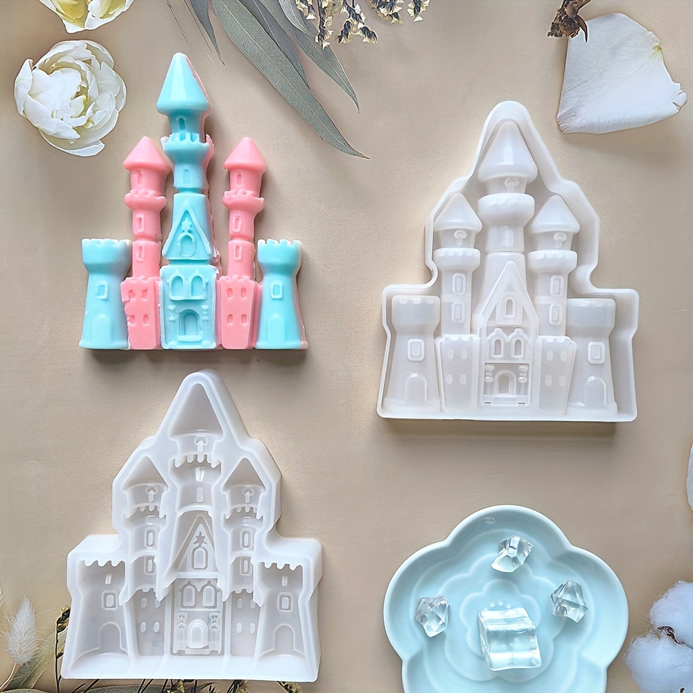 

Silicone Castle Mold For Resin, Polymer Clay, Diy Crafts - 1pc/2pcs/3pcs Epoxy Resin Casting Mold For Chocolate, Cake, Soap Making