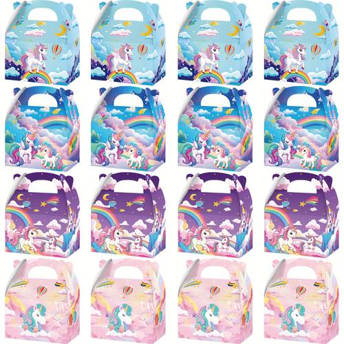 16 24pcs ow pony gift boxes pocket gift boxes with handles ow pony fantasy themed gift boxes suitable for play birthday parties weddings daily use other parties family and other