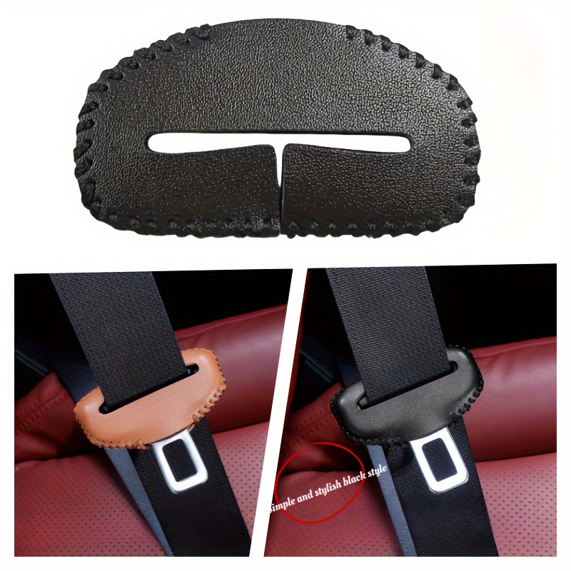 

Pu Leather Seat Belt Covers, 5-piece Set For Car Interior, & Wear-resistant, Quiet Fashion Accessories, Fits Models