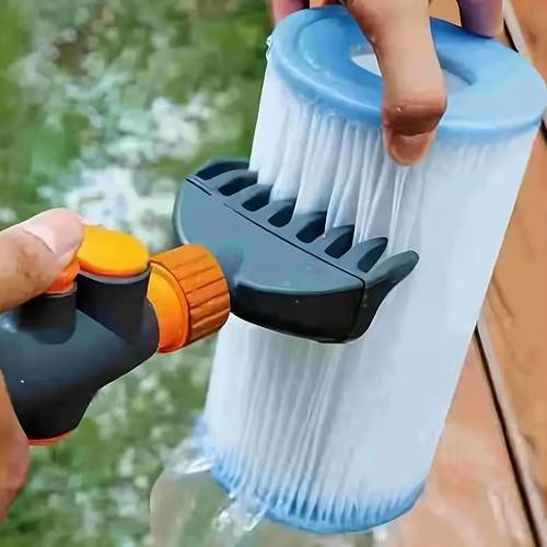 1pc premium pool filter cartridge cleaner heavy duty spa filter with multiple compartments ergonomic handle durable plastic for instant removal pool lake beach professional home use removal tool userfriendly design filtration