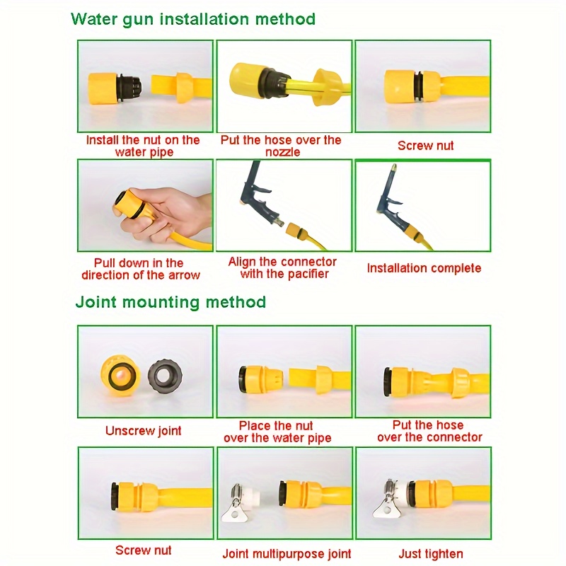 high pressure car wash hose set with telescopic spray gun durable abs resin no battery needed perfect for home garden cleaning details 6