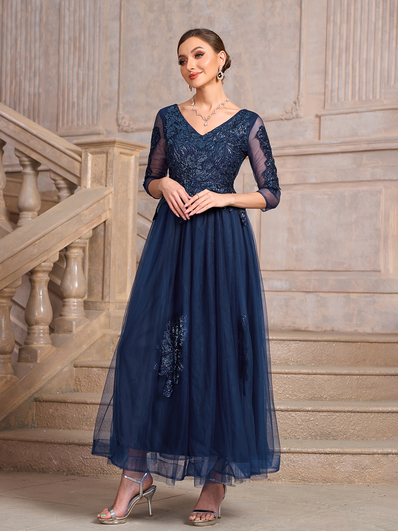 sachin and babi light blue dress Formal Dresses main image 0