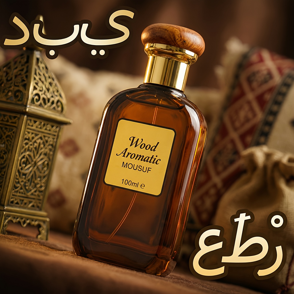 TEMU Men's Arabian Cologne Edp - Long-lasting Wood Scent Suitable For Him, Arabic Fragrance &, Cedar & Milk Notes, Middle Eastern Scent For Daily Wear Or Special Occasions