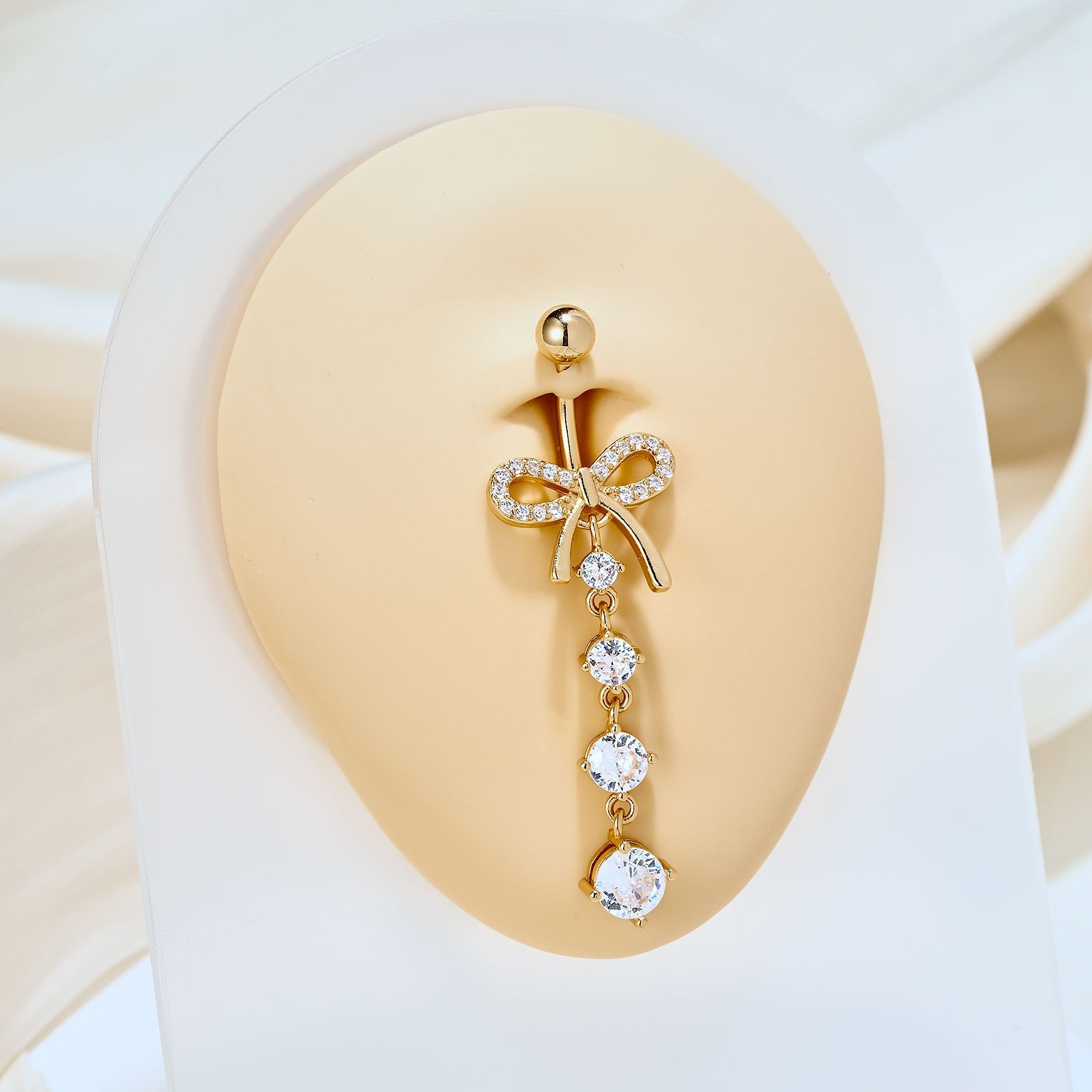 Exquisite Bow Knot Pendant, Ladies' Belly Ring, Navel Ring, Long Style Summer Fashion Item