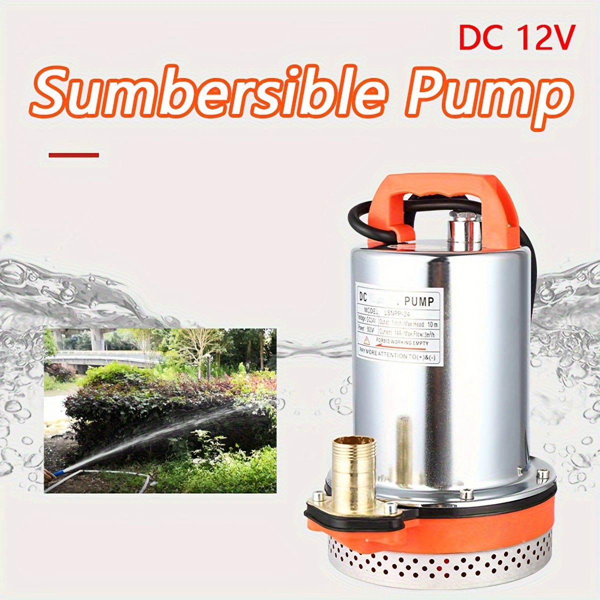 solar water pump with stainless filter port 12v pump stainless steel cover 3000l h high lift 8m for plants water backyard home lawn garden farm irrigation details 0