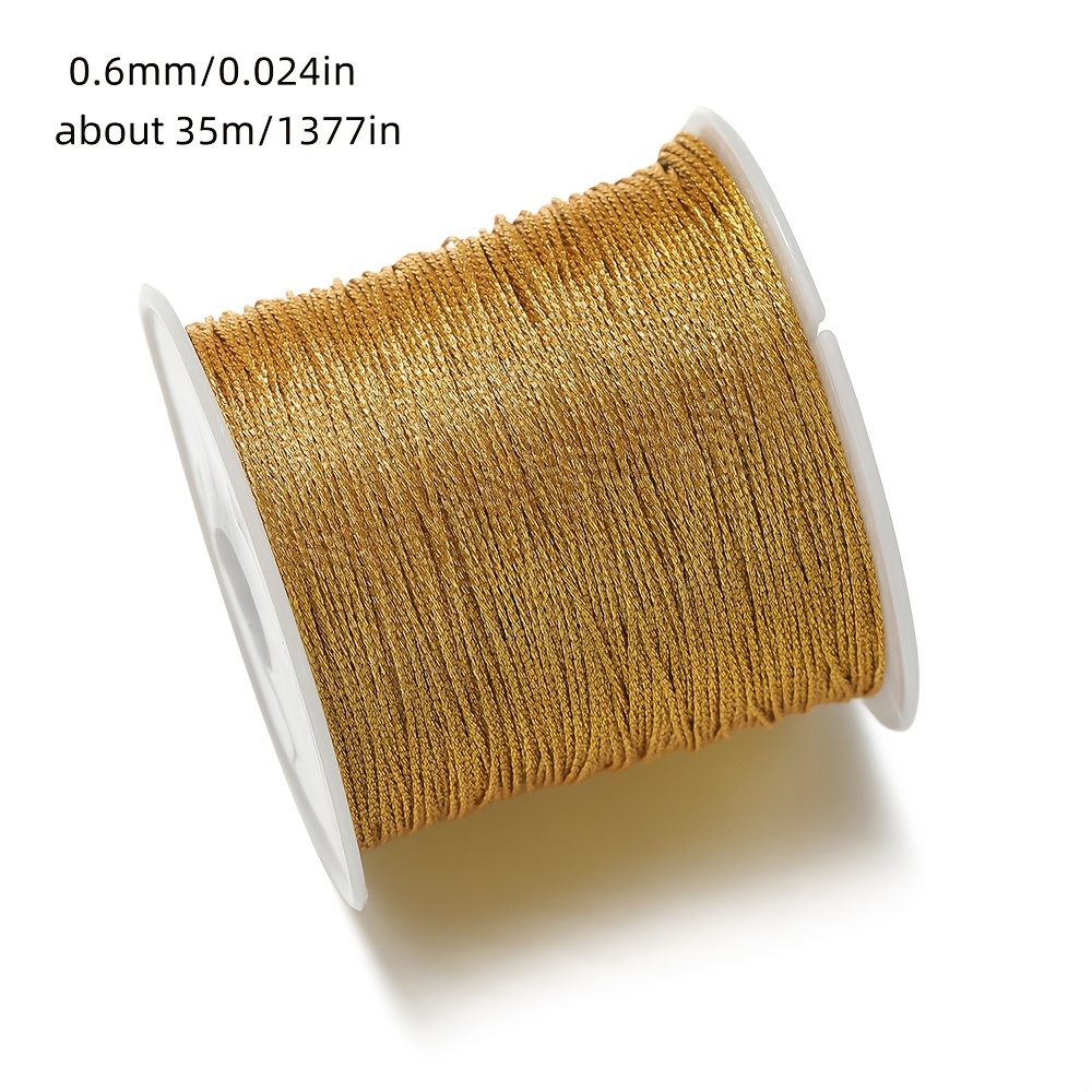 TEMU 1pc 3/6/9/12 Strands, Golden And Silvery Thread Strand Thread Handmade Rope, Bracelet Necklace Braided Rope, Winding Thread, Ring Thread,