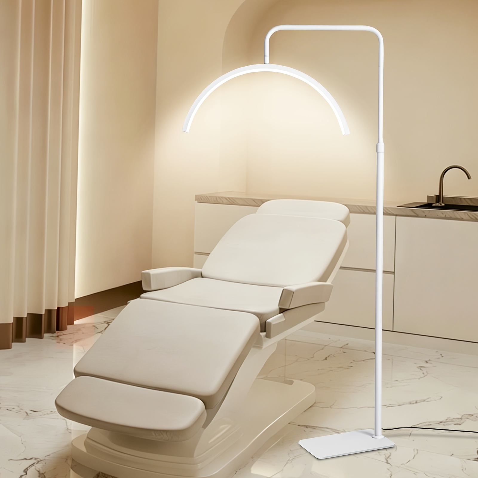Half Eyelash Extension Lamp Eyelash Lamp With Phone Holder 360 Degree Rotating Head Adjustable Brightness And Height For Eyelash Extension/skin Care/tattoo