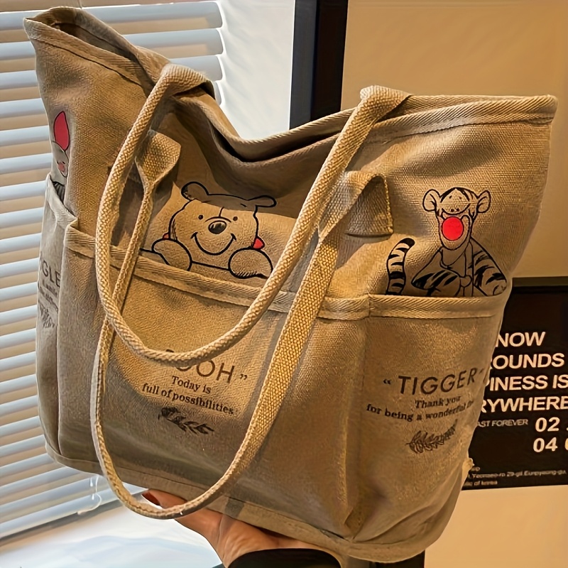 Sac Fourre-Tout En Velours Côtelé - 35x34cm, Grande Capacité, Bandoulière, Idéal Daily