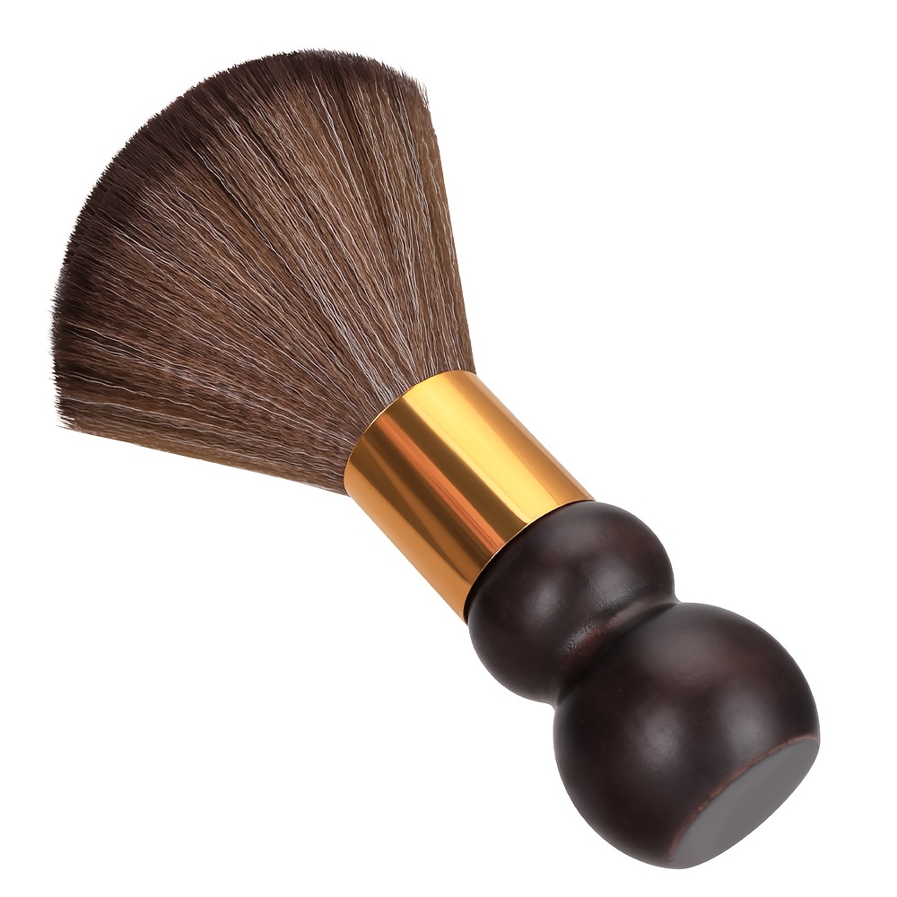 TEMU Brosse de nettoyage de cou pour avec manche en bois, brosse de coupe de cheveux professionnelle pour salon et coiffeur, brosse de nettoyage de
