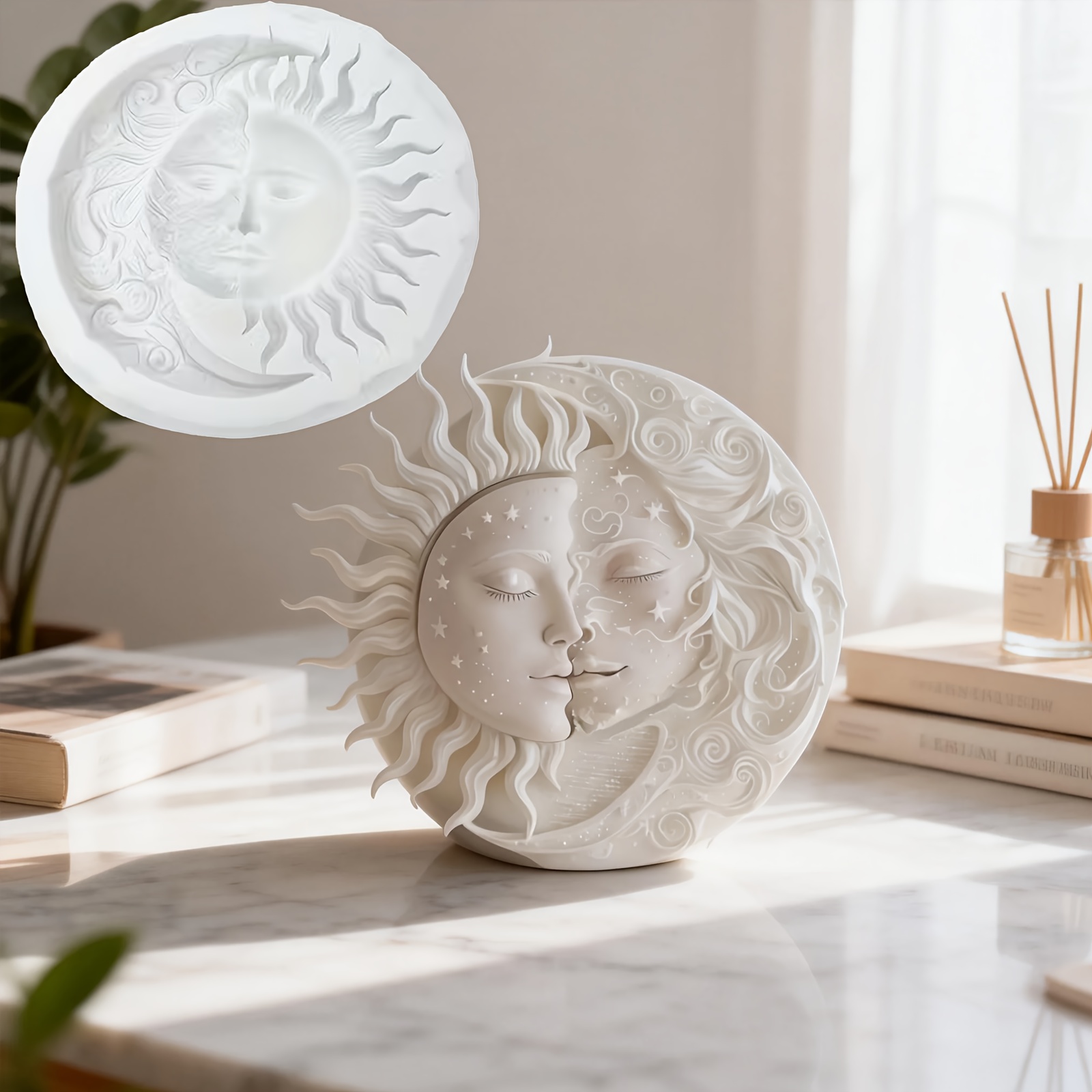 Image of 1pc Artistic Sun And Cake Decorating Fondant Mold, Creative Chocolate Silicone Mold, Used To Make Gum Cupcake Toppers Home Decoration Clay Keychain Charms