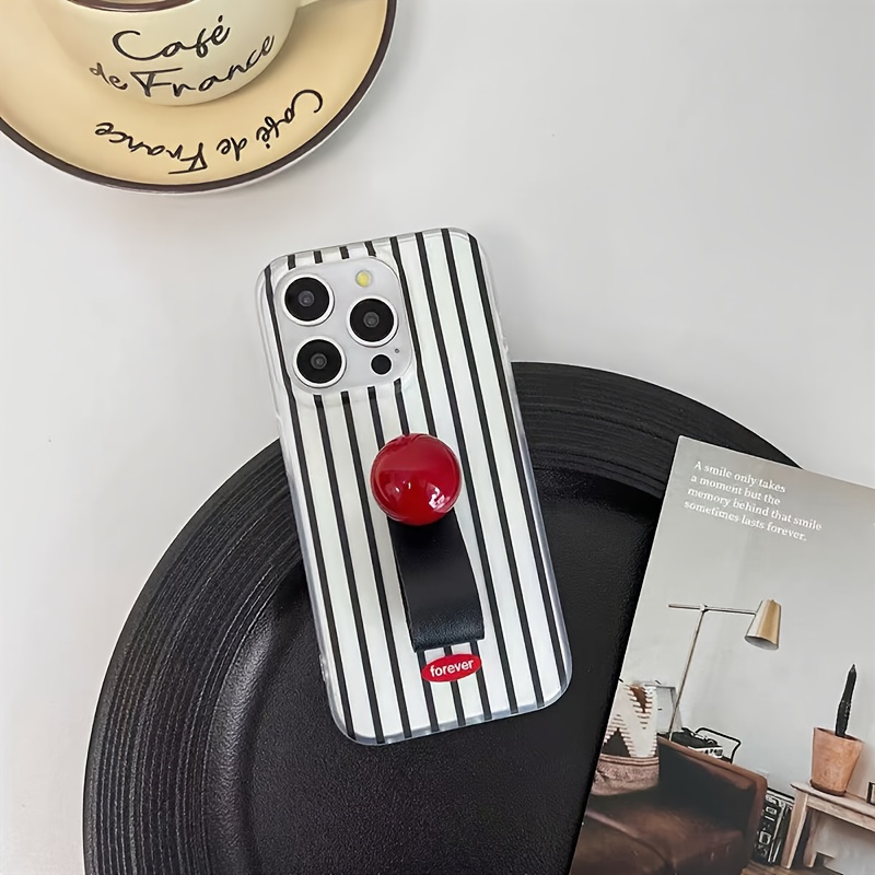 TEMU Phone Case: Phone Case Suitable For Iphone | Black Vertical Stripe | | Gift | 11 12 Pro Max