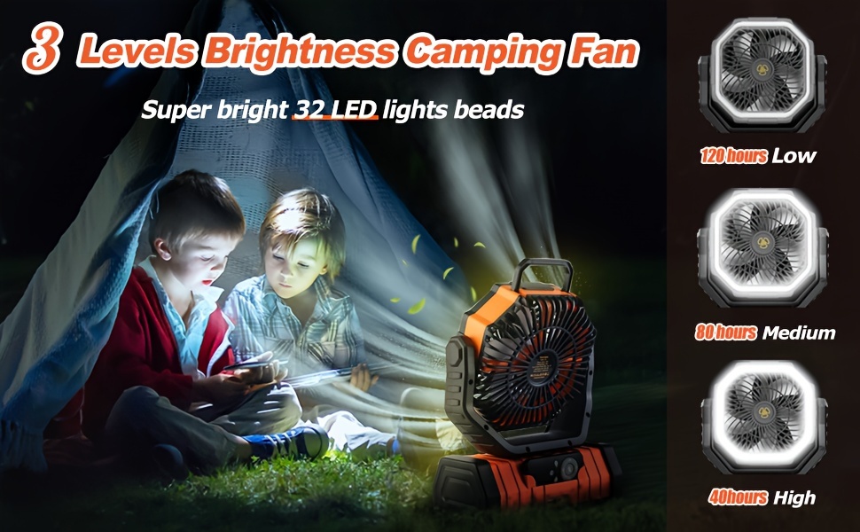 portable usb fan with remote control 20000mah battery dual use indoor outdoor camping tent fan with led light abs material 180 swivel rechargeable lithium battery key control home kitchen heating cooling appliance details 4