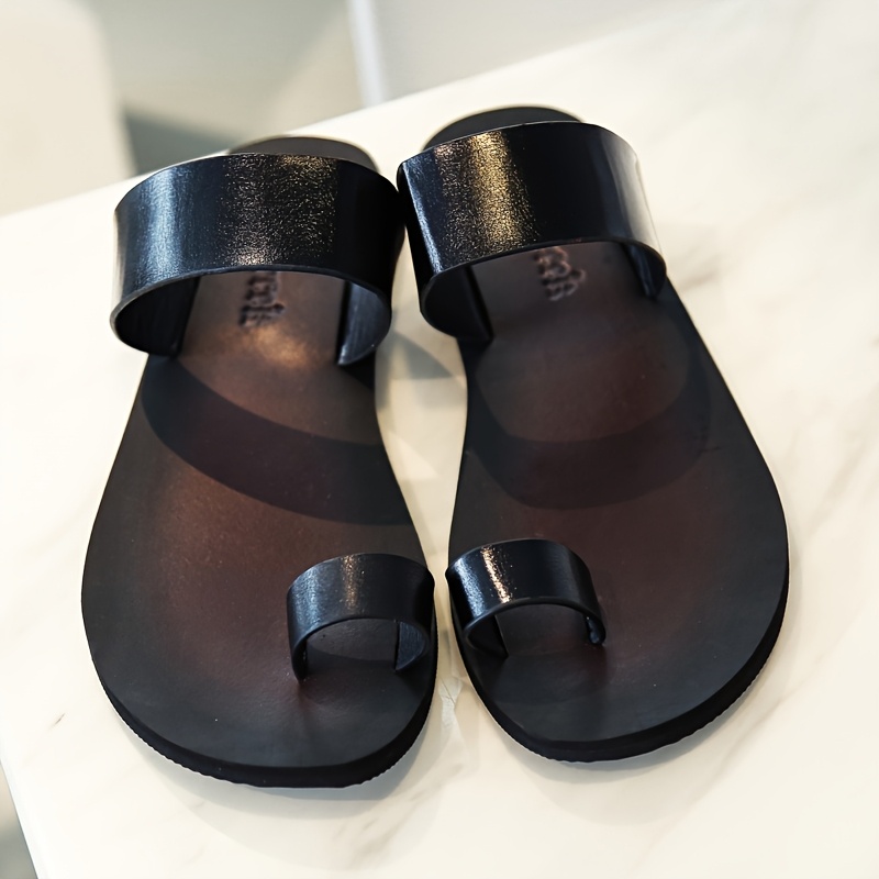 French Style Men's Toe-ring Slippers 2026 Summer Model