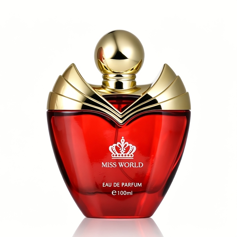 Image of Women's Perfume With And Crown . Sweet Fragrance With Peach, Flower, And . Matching Gift Box Included. Suitable For Daily , Dating, And Gifts For Valentine's Day And Christmas