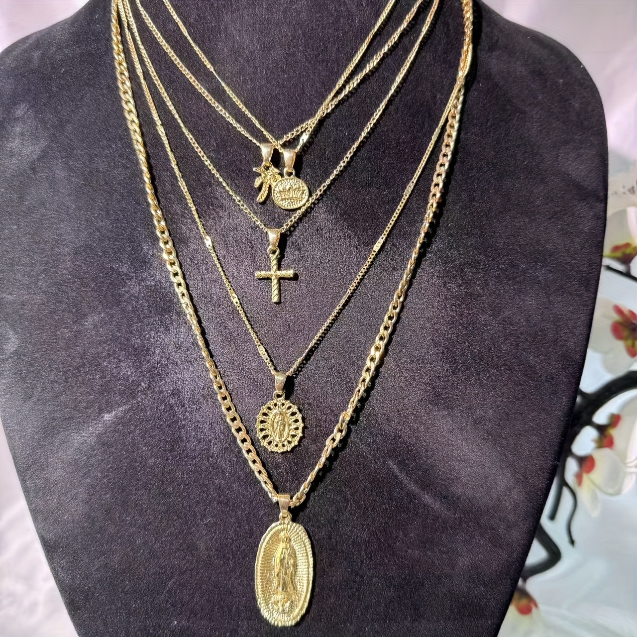 5-Piece Vintage Layered Necklace Set