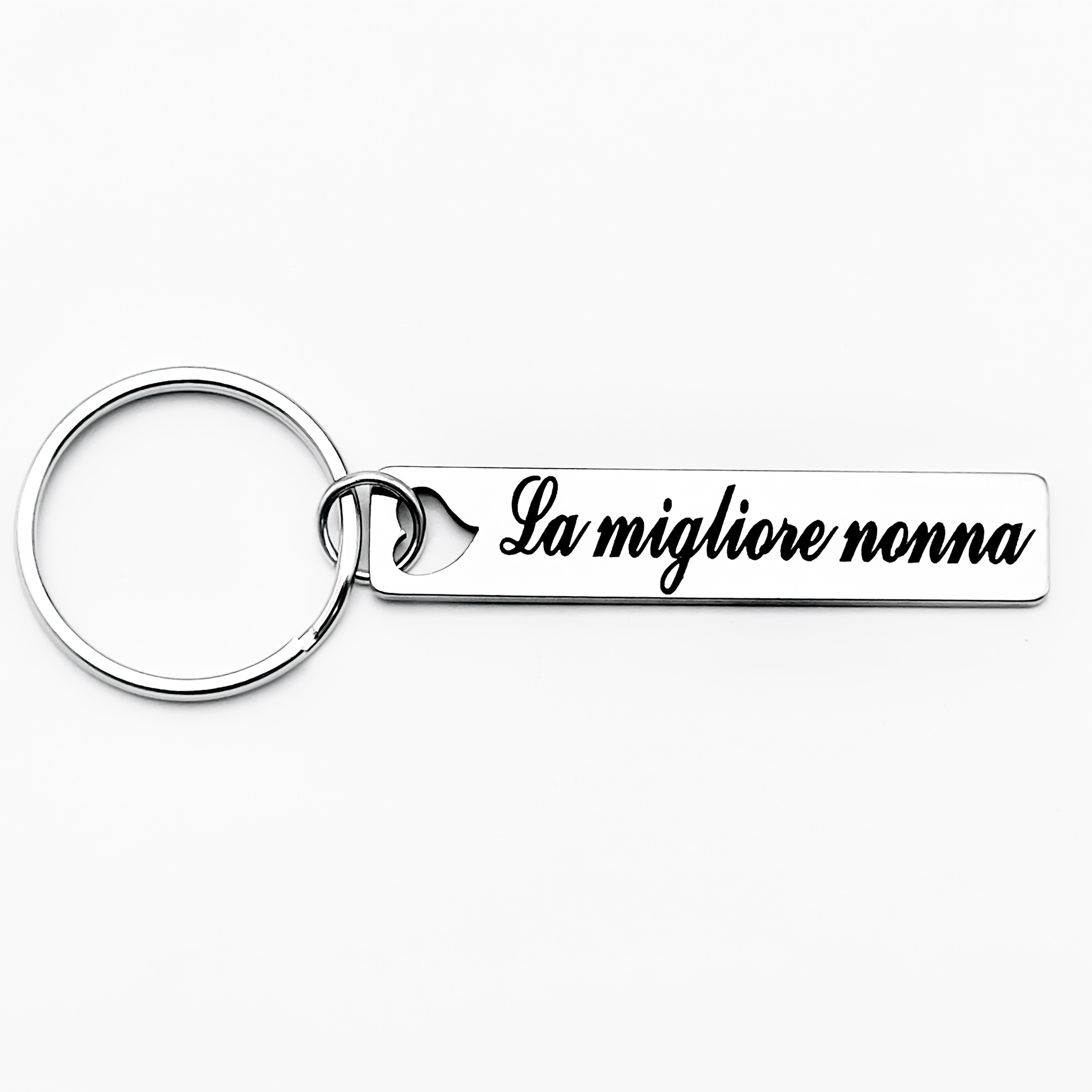 TEMU Elegant Stainless Steel Keychain - Gift For Grandparents, A Easy Yet Stylish Accessory