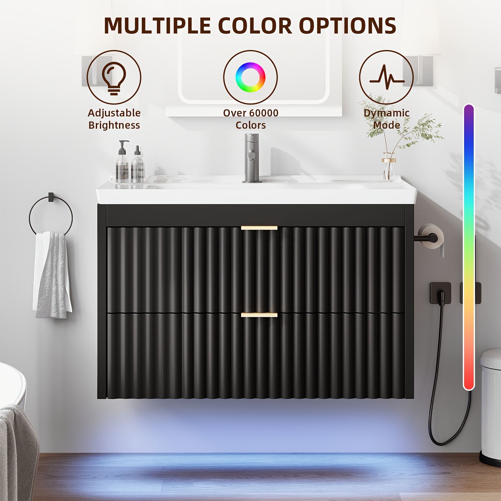 Modern Bathroom Vanity LED View