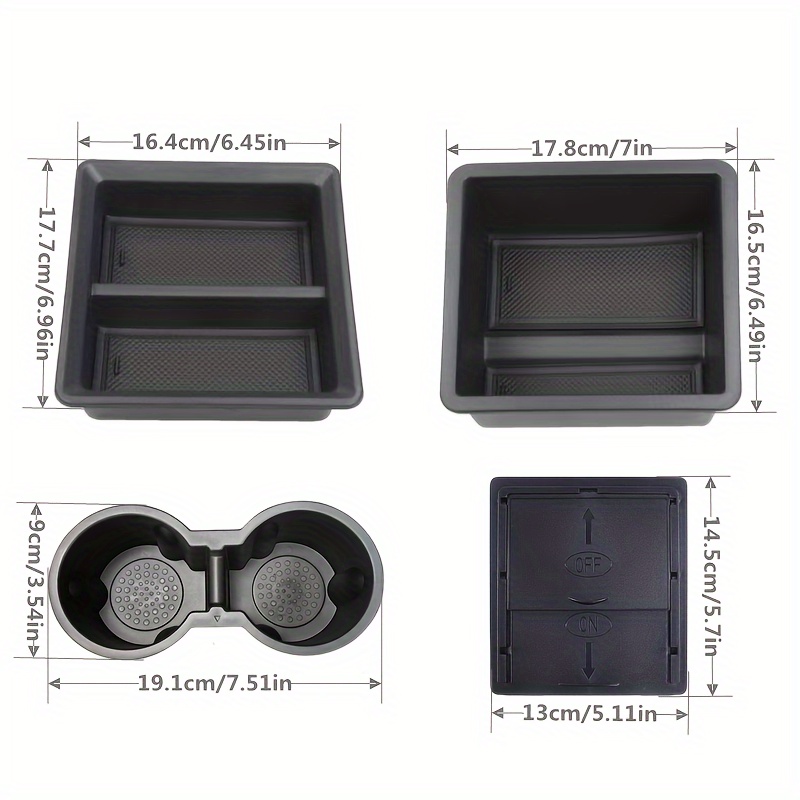 комплект для for tesla model y/3 2017-2023, що включає центральну розширювальну коробку для зберігання, підлокітник, тримач для келихів та приватну коробку у чотирьох частинах детальніше 0