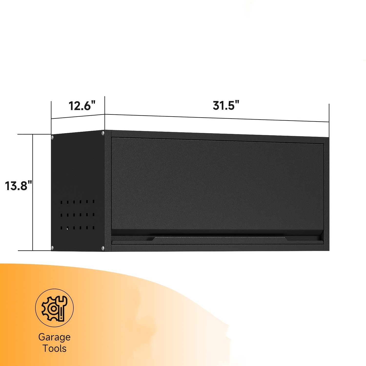 TEMU Metal Garage Wall Cabinet With Doors, Wall Mounted Metal Storage Cabinet, Tool Cabinet 14" H, Steel Utility Cabinet For Warehouse, (black),