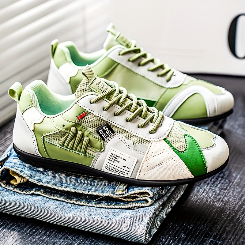 Tenis ligeros y transpirables para hombre zhenyuezu, de caña baja con cordones y suela antideslizante de PVC, diseño en bloques de colores vibrantes, ideales para senderismo, uso diario y estilo urbano casual, regalo de Navidad duradero y elegante