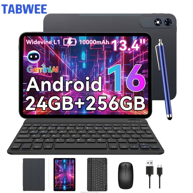 Image of [upgrade 16 Via Ota] Tabwee T60 Pro Tablet 13.4 Inch 16, 120hz Display, 24gb + 256gb Rom (2tb Tf), 10000mah Battery, - Tablet, L1, 5g Wifi, 18w Fast Charging, . Keyboard And Pen