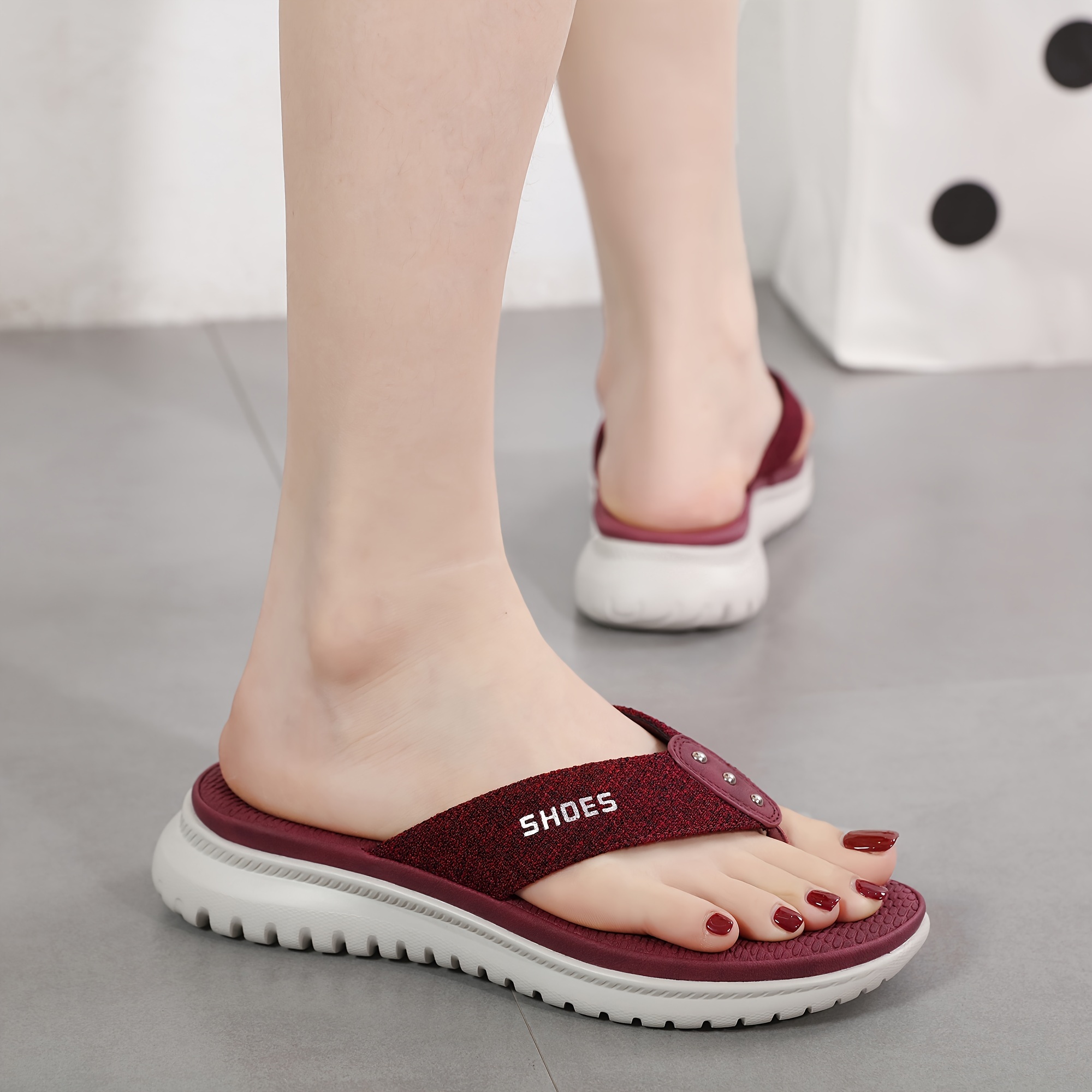 womens summer slide sandals casual open toe flip flops with arch support comfortable low heel fabric upper eva insole   in pink red blue black grey beige more sizes 35 42 strappy sandals Product details 13